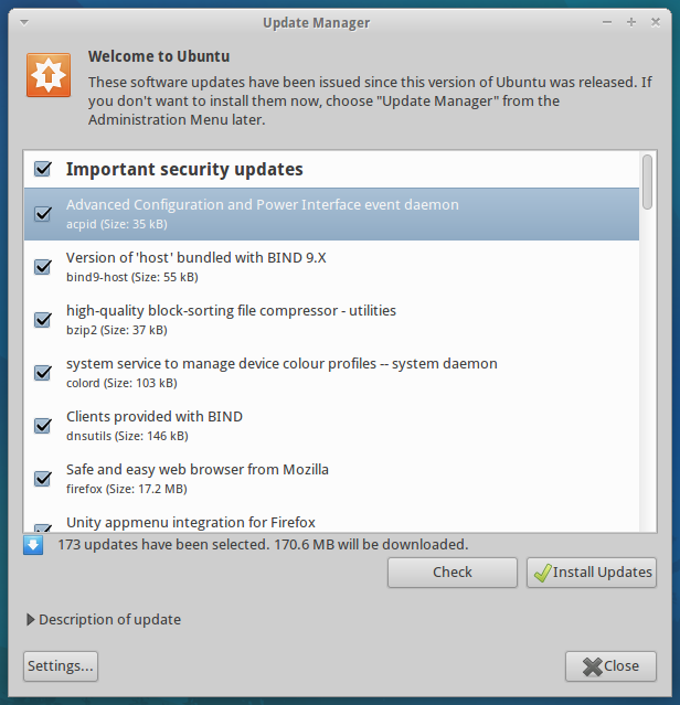 The Ubuntu (Xubuntu) Update Manager