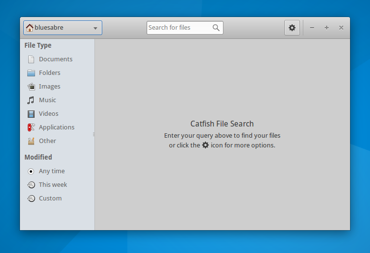 Catfish 1.3.0 start screen