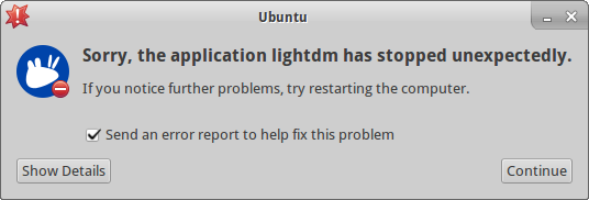 Ubuntu's bug reporting tool pops up when an application fails.