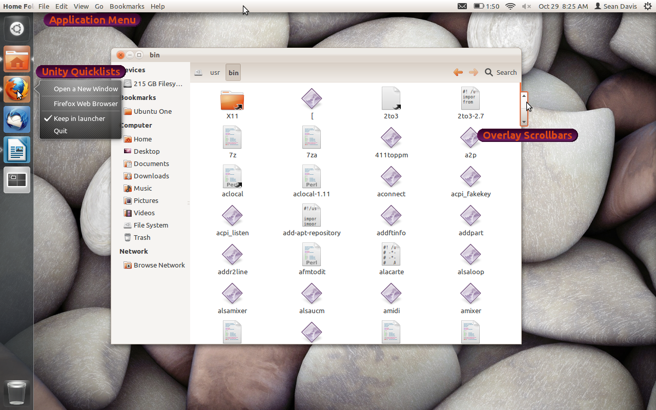 Ubuntu 11.10 UI Elements